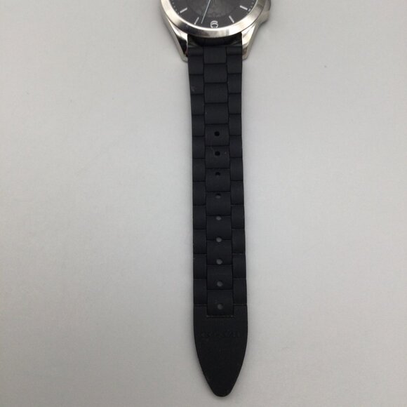 Coach Libby Watch Women 36mm Silver Tone Black Silicone Band 30M main image 6